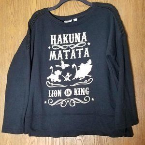 Lion King Hakuna Matata Lace Detail Sweatshirt